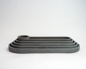 Grote set ovaal 3 antraciet