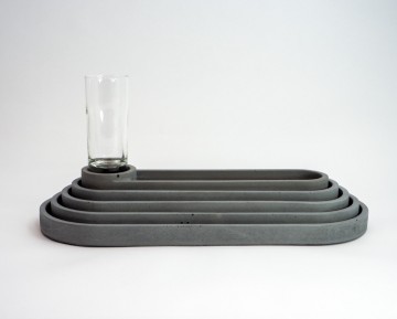 Grote set ovaal 5 antraciet