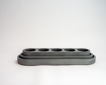 Kleine set ovaal 1 antraciet