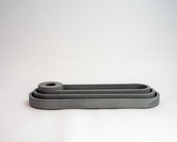 Kleine set ovaal 2 antraciet