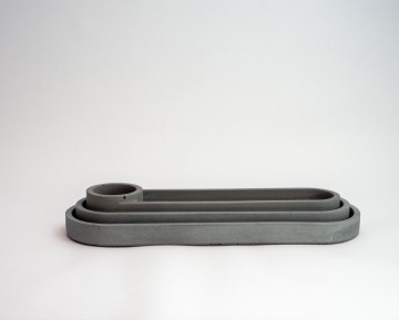 Kleine set ovaal 3 antraciet