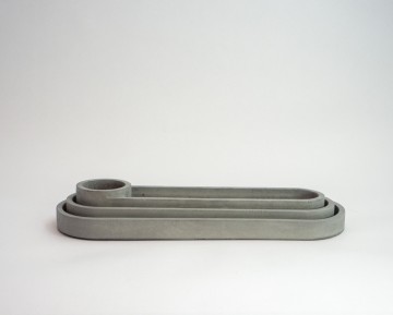 Kleine set ovaal 3 grijs