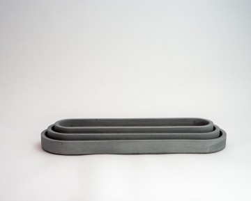 Kleine set ovaal 4 antraciet