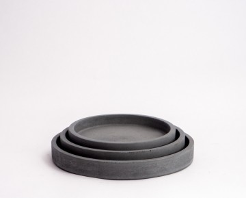 Kleine set rond 1 antraciet