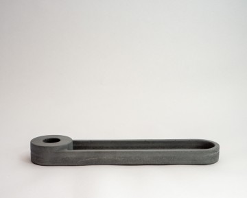 Kandelaar ovaal antraciet