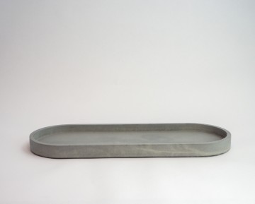 Schaal ovaal l grijs