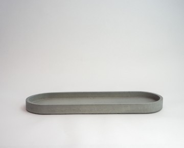 Schaal ovaal m grijs