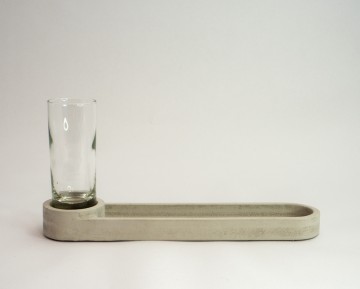 Schaal ovaal mini-vaas wit