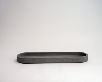 Schaal ovaal s antraciet