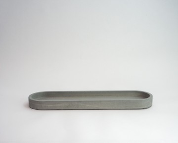 Schaal ovaal s grijs