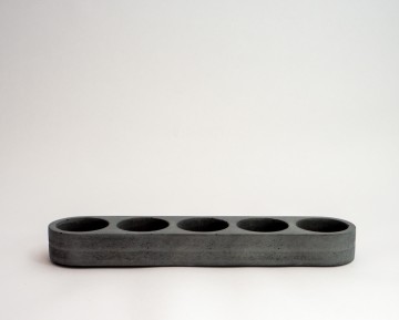 Waxinelichthouder 5 antraciet